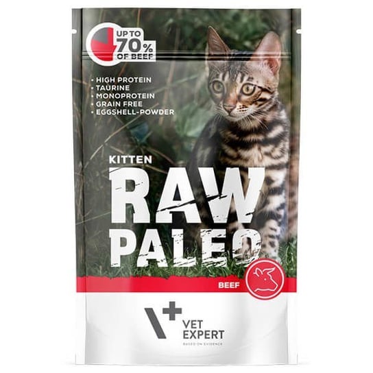 Wołowina VETEXPERT Raw Paleo Kitten, 100 g VETEXPERT