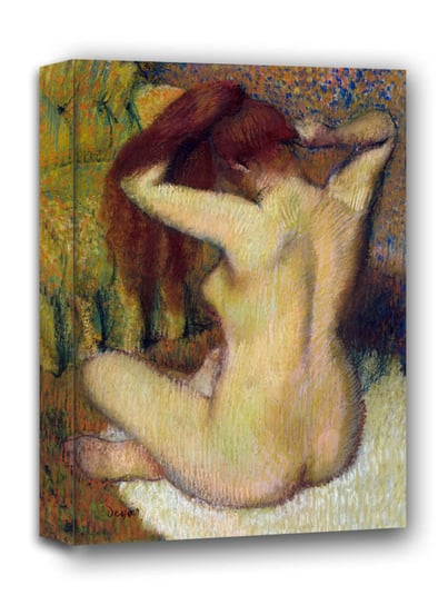 Woman Combing Her Hair, Edgar Degas - obraz na płótnie 50x70 cm Galeria Plakatu
