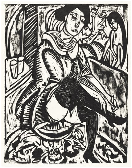 Woman Tying Her Shoe, Ernst Ludwig Kirchner - plakat 42x59,4 cm Galeria Plakatu