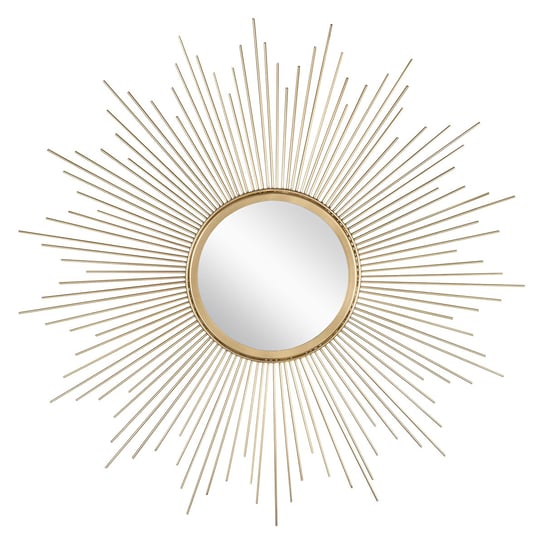 WOMO-DESIGN Dekoracyjne lustro ścienne złote, Ø 75 cm, wykonane ze szkła z metalową ramą WOMO-DESIGN