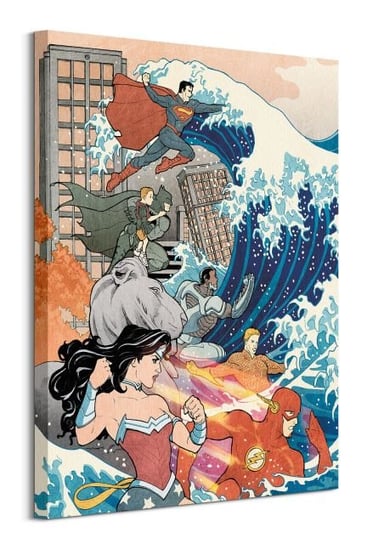 Wonder Woman Justice League Great Wave  - obraz na płótnie DC COMICS