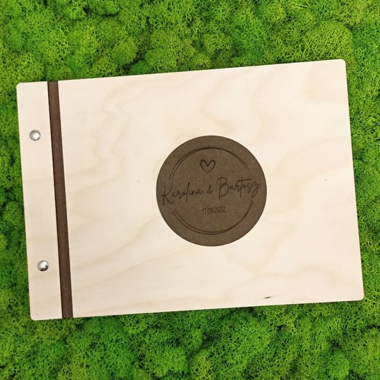 Wood&Paper - drewniana Księga Gości, album na zdjęcia, 35 kart Inna marka
