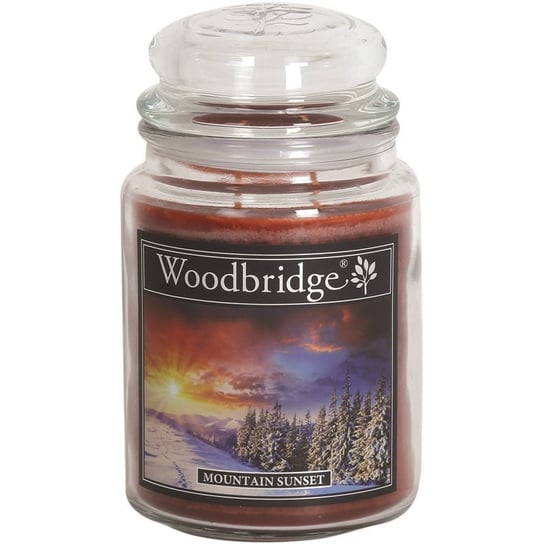 Woodbridge duża świeca zapachowa w szklanym słoju 2 knoty 565 g - Mountain Sunset Woodbridge Candle