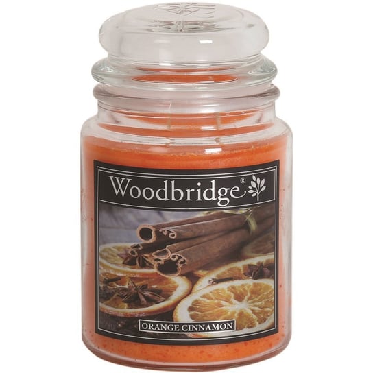 Woodbridge duża świeca zapachowa w szklanym słoju 2 knoty 565 g - Orange Cinnamon Woodbridge Candle