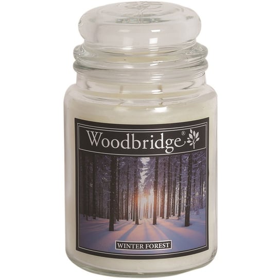 Woodbridge duża świeca zapachowa w szklanym słoju 2 knoty 565 g - Winter Forest Woodbridge Candle