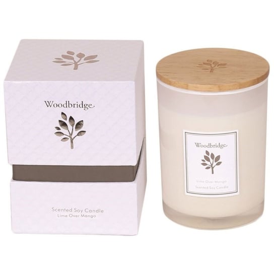 Woodbridge świeca zapachowa sojowa w szkle 270 g pudełko - Lime Over Mango Woodbridge Candle