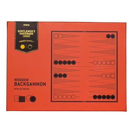 Wooden Backgammon, tryktrak, Gentlemen’s Hardware GENTLEMEN'S HARDWARE