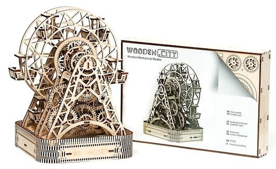 Wooden City, zestaw konstrukcyjny mechaniczny 3D Diabelski Młyn Wooden.City