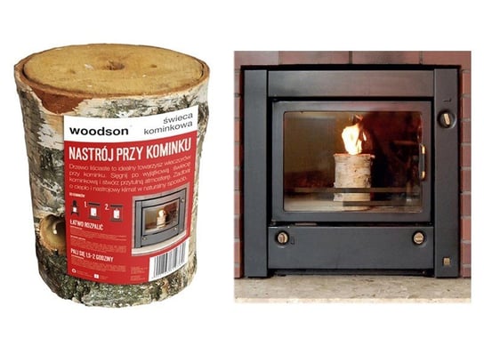 Woodson świeca kominkowa, wyjątkowy nastrój, dobra rozpałka, szybki ogień, ciepło Woodson