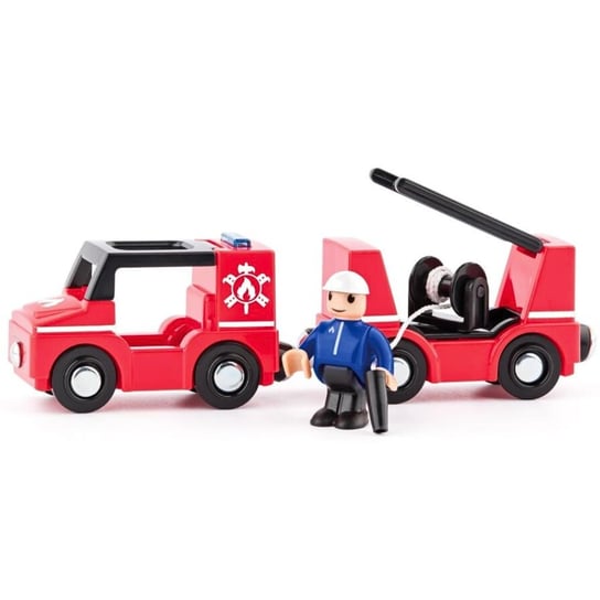 WOODY Wóz strażacki z drabiną i strażakiem Woody
