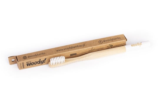 WoodyBamboo, bambusowa szczoteczka do zębów średnia, 1 szt. WoodyBamboo