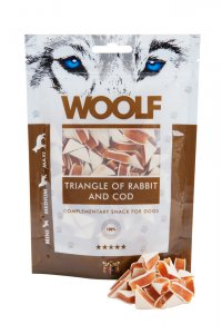Woolf, przysmak dla psów, Triangle of Rabbit and Cod, 100g WOOLF
