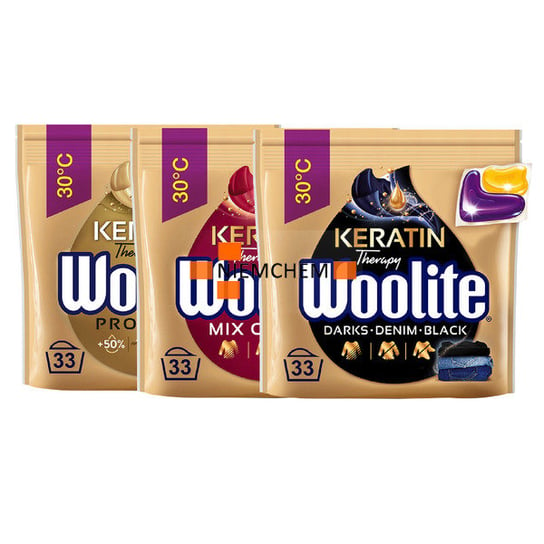 Woolite Colors Pro-Care Black Kapsułki do Prania 3 x 33szt Woolite