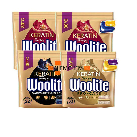 Woolite Colors Pro-Care Black Kapsułki do Prania 4 x 33szt Woolite