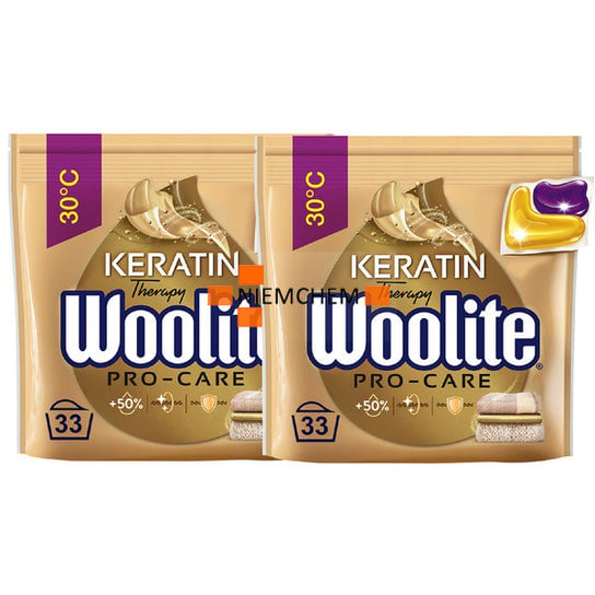 Woolite Pro-Care Kapsułki do Prania Koloru Białego 2 x 33szt Woolite
