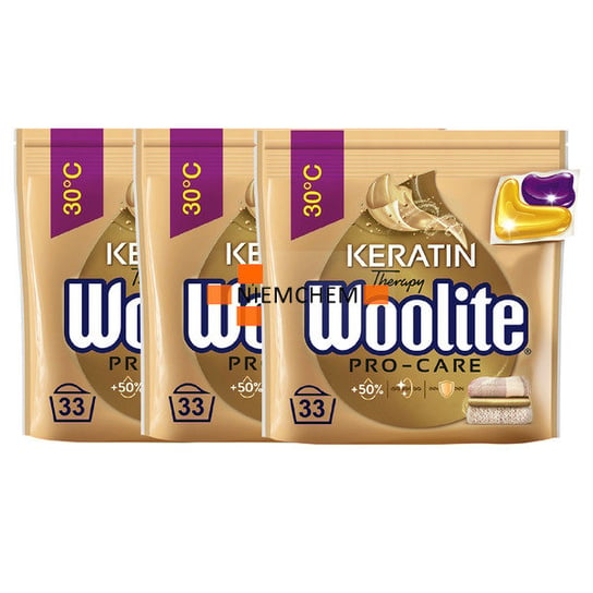 Woolite Pro-Care Kapsułki do Prania Koloru Białego 3 x 33szt Woolite
