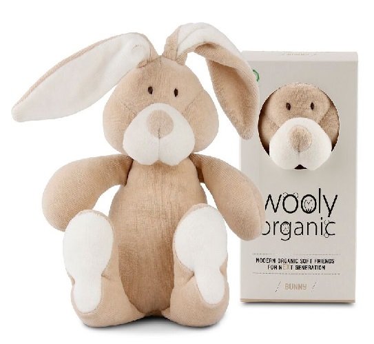 Wooly Organic, Classic Bunny, Zajączek przytulanka organiczna, 23 cm Wooly Organic