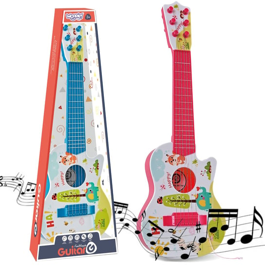 WOOPIE Gitara Akustyczna dla Dzieci Różowa 55 cm Woopie