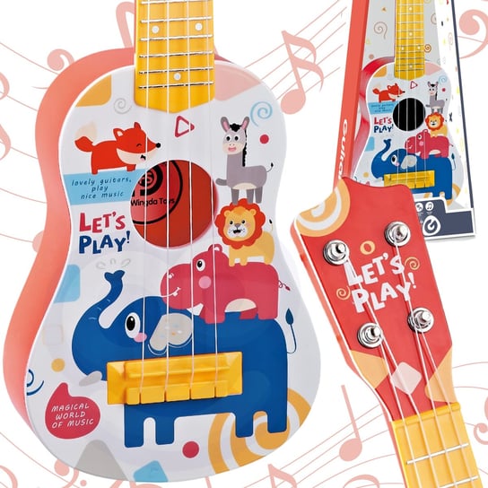WOOPIE Gitara Klasyczna dla Dzieci Czerwona 57cm Woopie