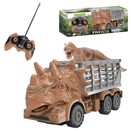 WOOPIE Samochód Zdalnie Sterowany RC Dinozaur Brązowy + Figurka Woopie