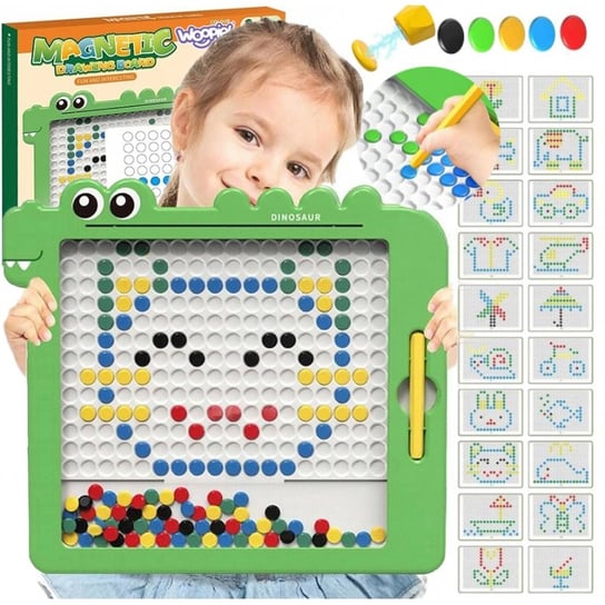 WOOPIE Tablica Magnetyczna dla Dzieci Montessori MagPad Dinozaur Woopie