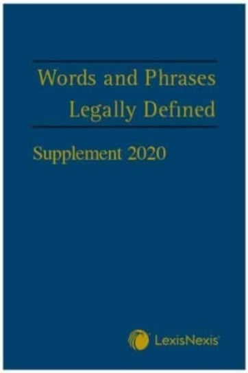 Words and Phrases Legally Defined 2020 Supplement David Hay