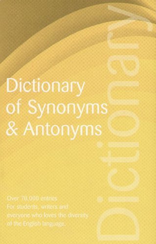 Wordsworth Dictionary of Synonyms and Antonyms Manser Martin