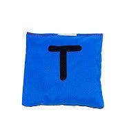 Woreczek gimnastyczny, litera T, niebieski Akson