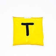 Woreczek gimnastyczny, litera T, żółty Akson
