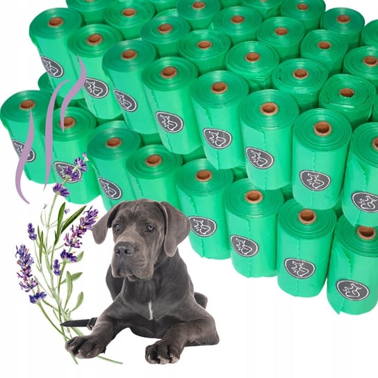 Woreczki na psie odchody WORKI NA KUPY 600 szt BIO zapachowe lawendy Lalazoo