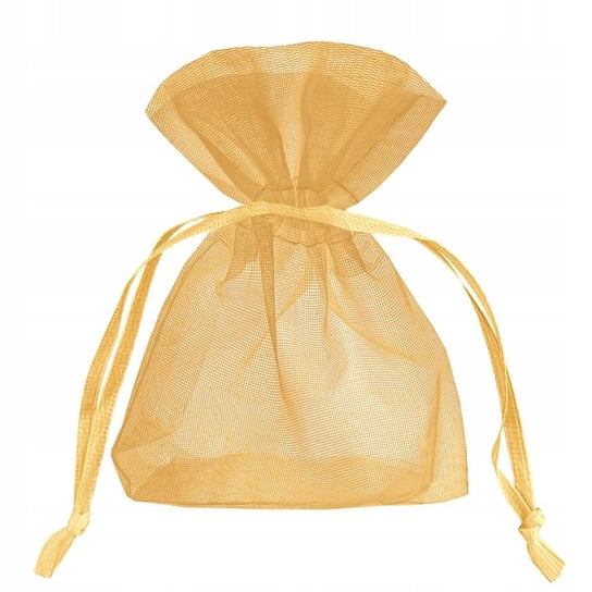 Woreczki z organzy złote 10x15 cm duże 10 szt PartyPal