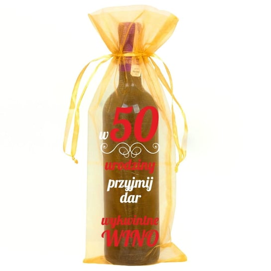 Worek Na Butelkę Organza Złota - W 50 Urodziny (5) Rezon