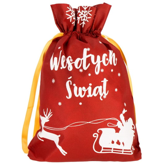 Worek na prezenty pod choinkę torba świąteczna czerwony Springos