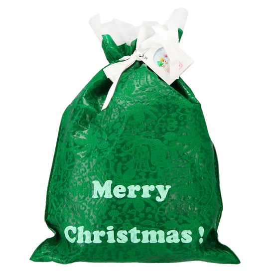 Worek Prezentowy Świąteczny Zielony "Merry Christmas" 30X45 Cm Chomik