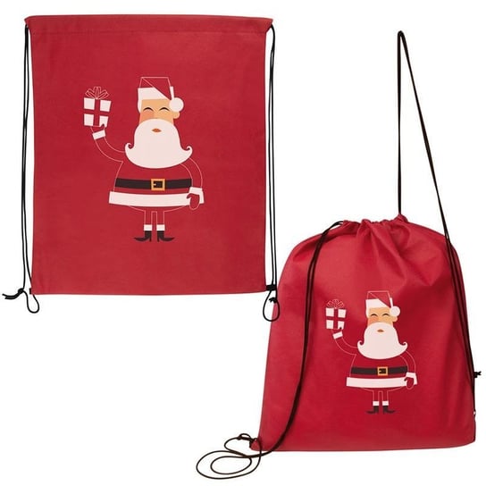 Worek sportowy - plecak z motywem świątecznym ELF UPOMINAKARNIA Czerwony UPOMINKARNIA