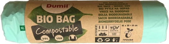 Worki biodegradowalne i kompostowalne DUMIL, 10 szt., 20 l DUMIL