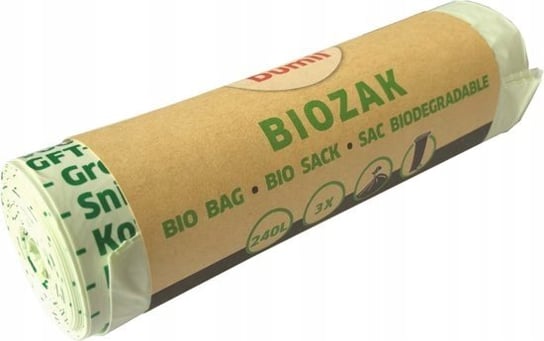 Worki biodegradowalne kompostowalne BIOBAG, 3 szt., 240 l DUMIL