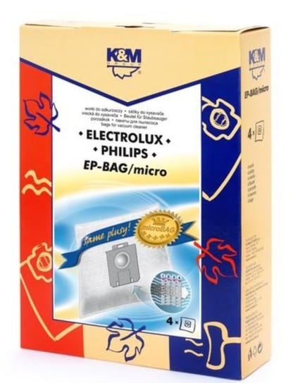 Worki do odkurzacza K&M Electrolux/Philips EP-BAG-micro, 4 szt. K&M