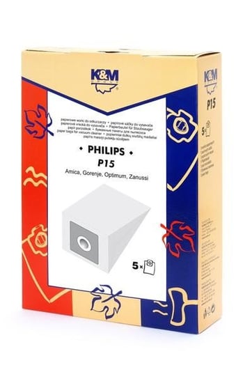 Worki do odkurzacza K&M Philips P15, 5 szt. Philips