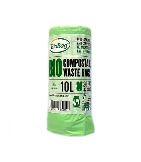 Worki na odpady BIOBAG biodegradowalne i kompostowalne, 20 szt., 10 l BioBag