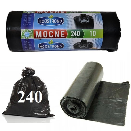 Worki na odpady śmieci 240l MOCNE czarne ldpe x10 ABC