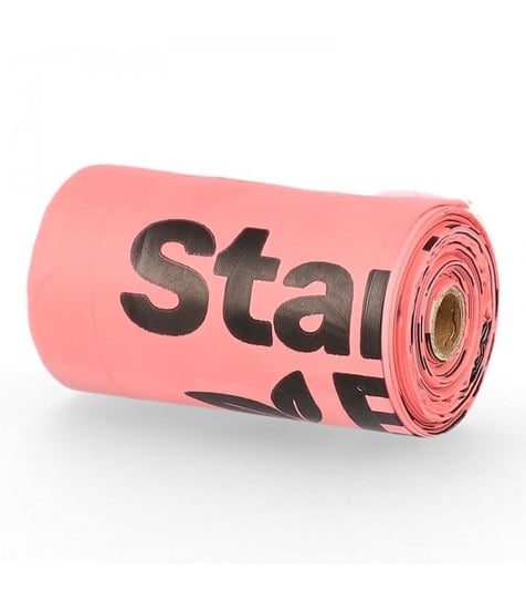 Worki na psie odchody, biodegradowalne, w 100% kompostowalne, różowe, 15 szt., StarchBag STARCH BAG