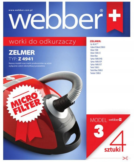 Worki Webber Zelmer 4941 (3 micro filter) Zelmer