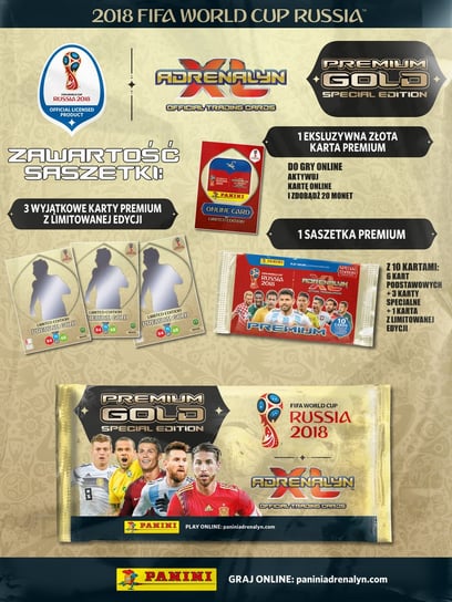 World Cup FIFA Adrenalyn XL Saszetka Premium Gold Panini S.p.A