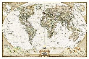 World Executive [Laminated] National Geographic Maps-Reference