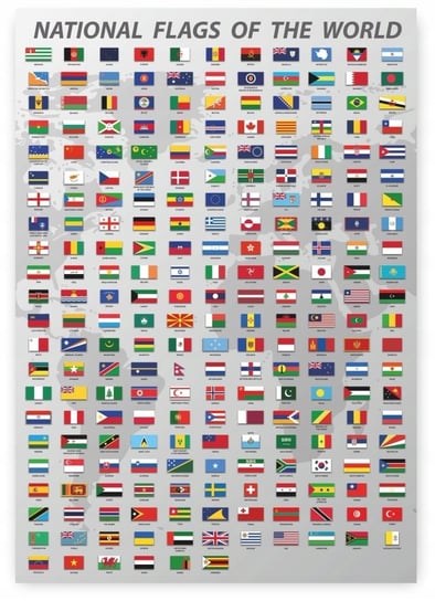 WORLD FLAGS FLAGI PAŃSTW plakat 40x50cm #336 KMB PRESS