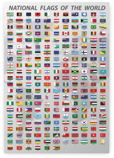 WORLD FLAGS FLAGI PAŃSTW plakat B2 50x70cm #336 KMB PRESS