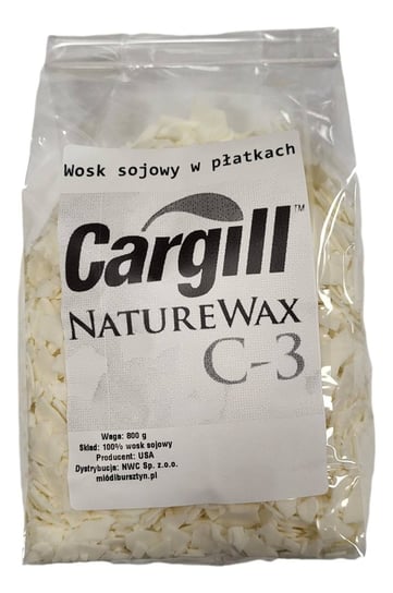 Wosk sojowy w płatkach do świec CARGILL C3 0.8kg Natural Wax Candle