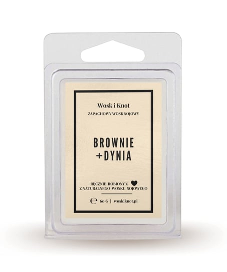 Wosk Zapachowy Brownie+Dynia Wosk i Knot