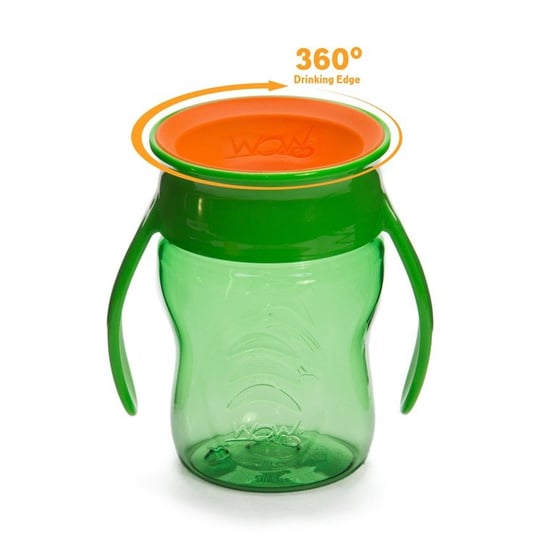 Wow Cup, Baby, Kubek treningowy 360 °, Zielony, 207 ml Wow Cup